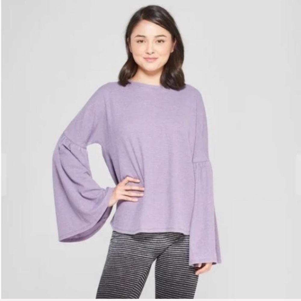 Xhilaration Bell Sleeve Sleep T-Shirt Stormy Purp